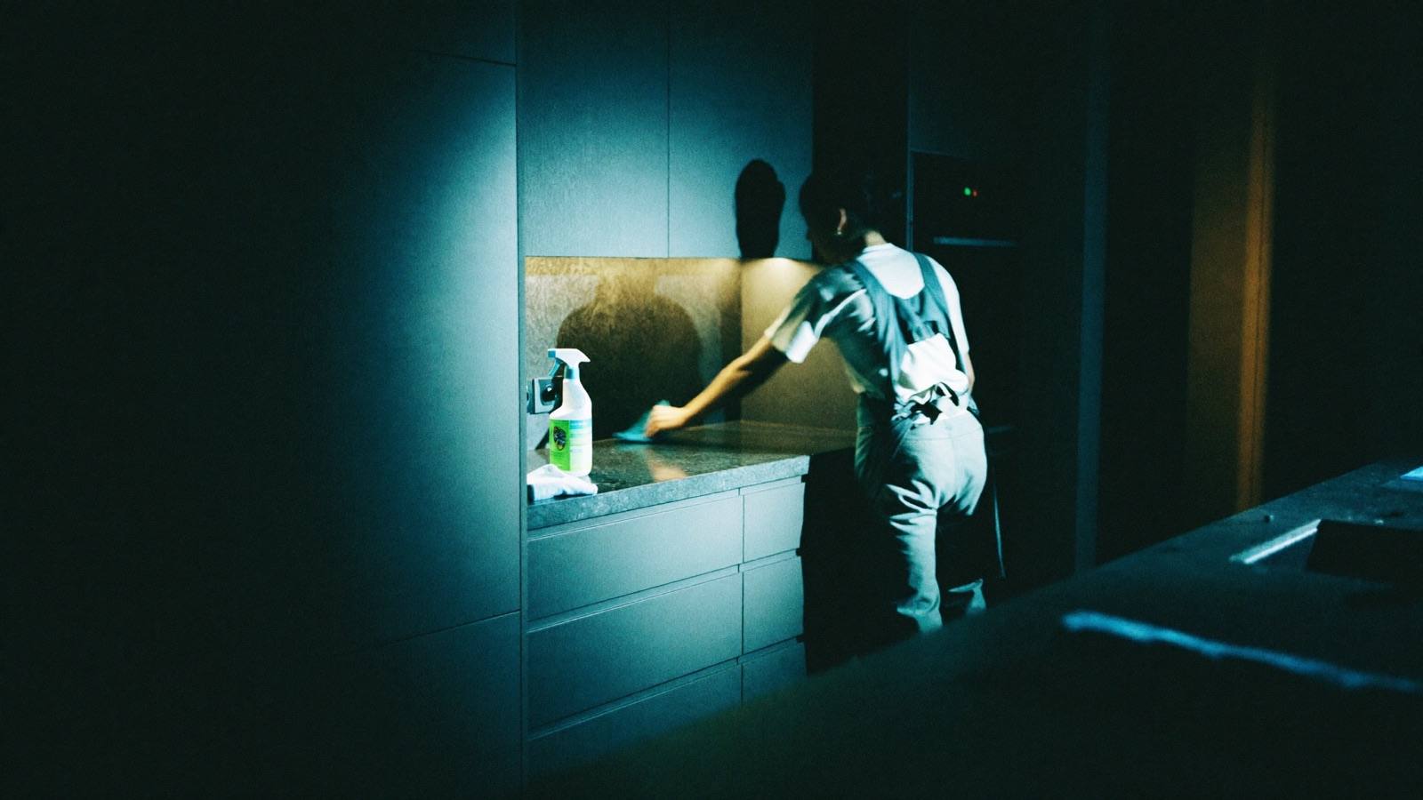 Cleaning crew at work